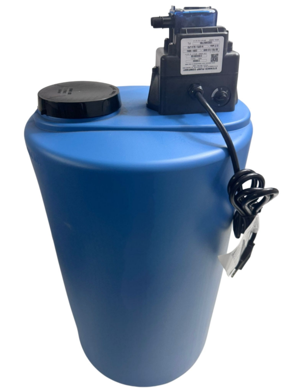 RM15B - E10VXHB1S6-230V -  Injection System for Rust Prevention or Chlorine injection 15 Gallon blue Tank - Stenner Pump